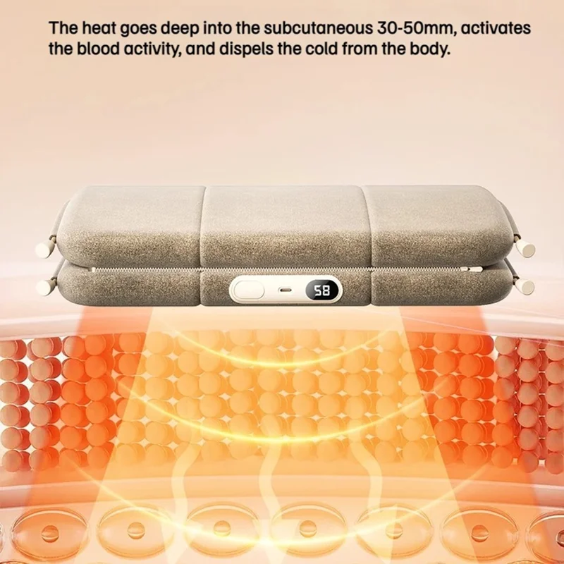 H8 Digital Display 3-Gear Temperature Winter Electric Hand Warmer 10000mAh Power Bank - Brown