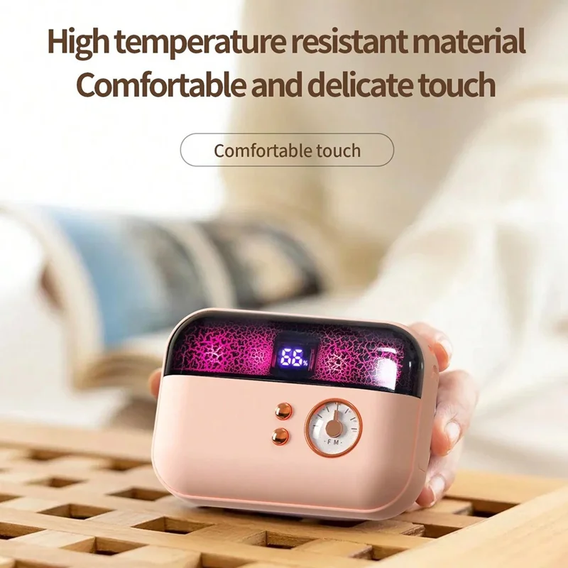 HX-869 4000mAh Winter Electric Hand Warmer Digital Display Power Bank - White