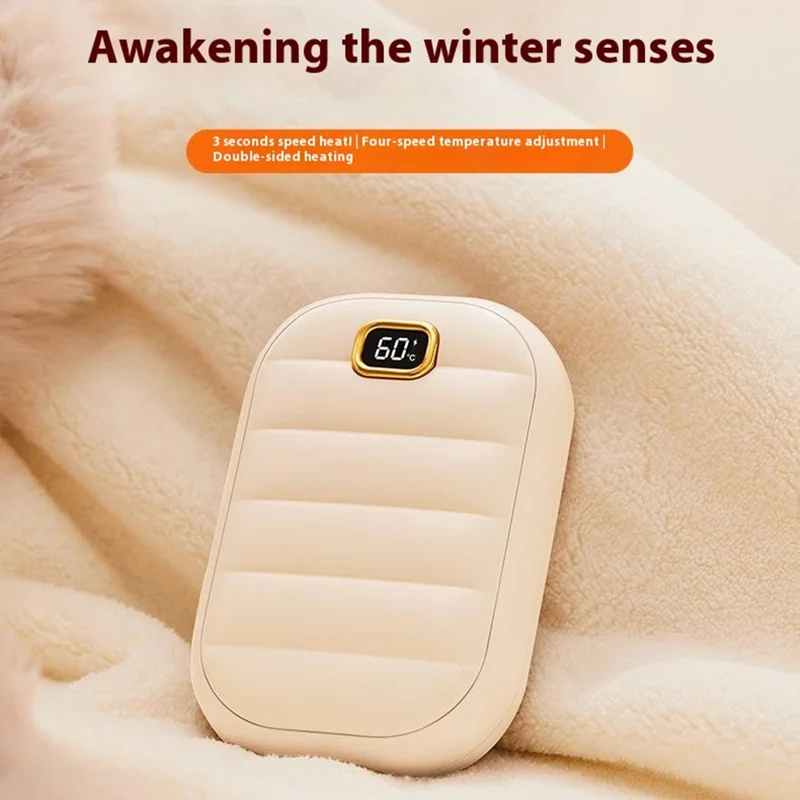 BP823 Digital Display Down Jacke Design Winter Explosionssicheres Handwärmer 4000mah Power Bank - Rosa