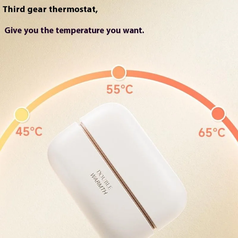 JF308 2-in-1 Splittable Mini Portable Winter Electric Hand Warmer Power Bank - White