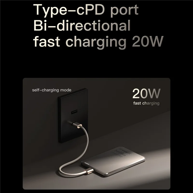 X6 Aluminum Alloy Ultra-thin Magnetic Phone Wireless Charger Power Bank - Grey