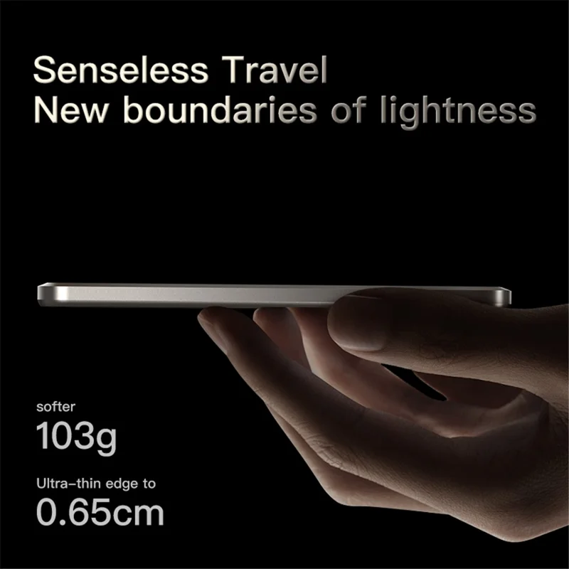 X6 Aluminum Alloy Ultra-thin Magnetic Phone Wireless Charger Power Bank - Grey