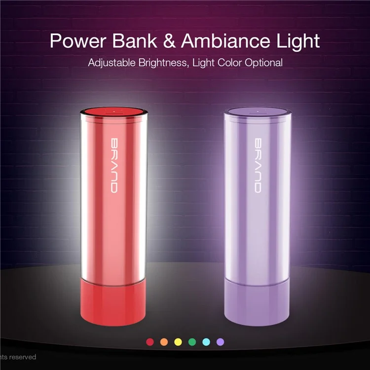 Bulk Purchasing US-P05N Portable Neon Light 5000mAh Power Bank Phone Charger External Battery - Red