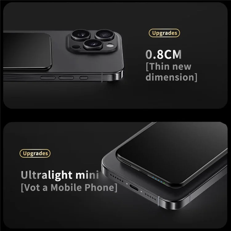 T49 Aluminum Alloy Ultra-Thin 5000mAh Magnetic Phone Wireless Charger Power Bank - Black