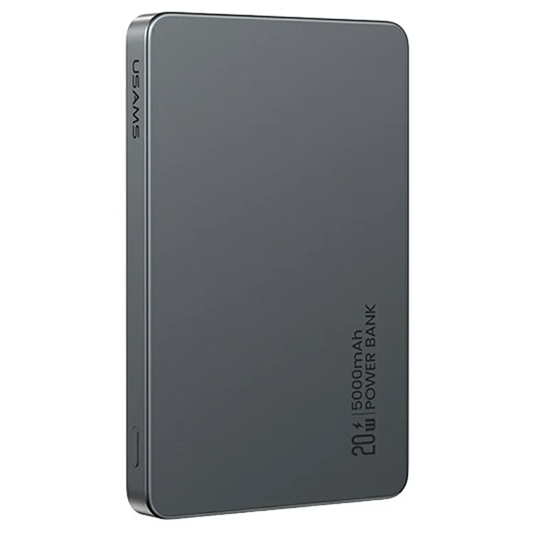 USAMS CD231 Carregador Portátil PD 20W Banco de Energia Sem Fio Magnético 5000mAh Carregador de Bateria Fino - Manchar