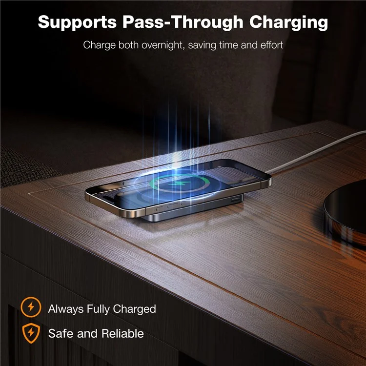 TORRAS Minimag 10000mAh Portable Power Bank Compatible with MagSafe Wireless Charger Power Bank with Qi2 Certification