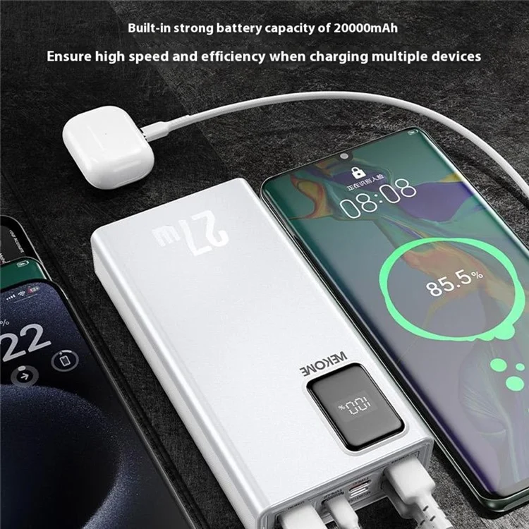 WEKOME WP-93 Kinkong Dinba Power Bank ad alta potenza da 27W (20000mAh) - Nero