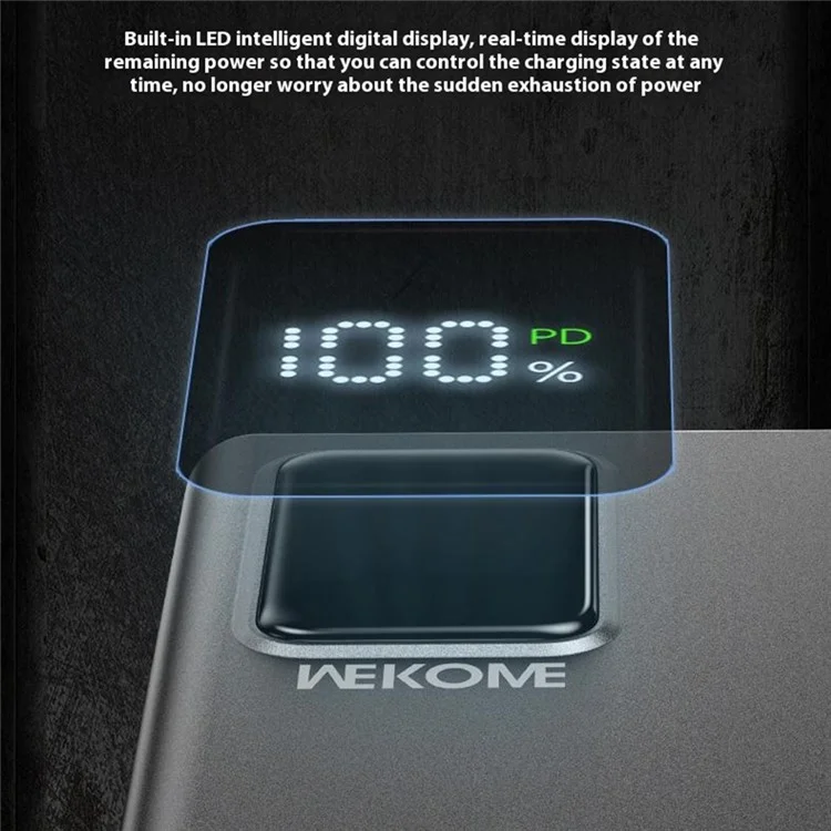 WEKOME WP-93 Kinkong Dinba Power Bank ad alta potenza da 27W (20000mAh) - Nero