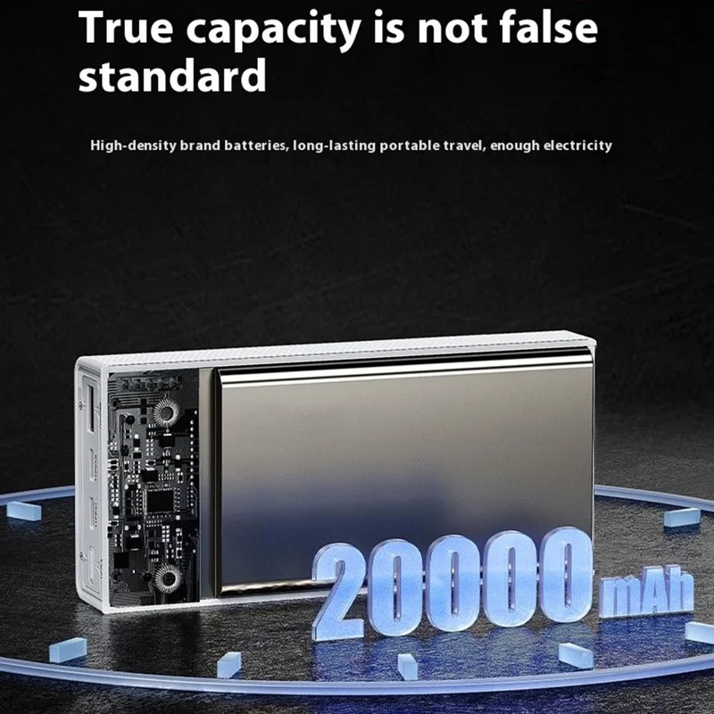 WEKOME WP-94 Kinkong Dinba 27W High-Power Super Fast Charging Power Bank with 2 Cables (20000mah) - White