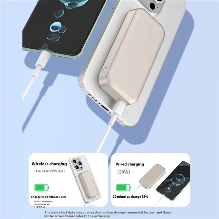 L1B 10000mAh Powerbank, tragbare Mini-15W-magnetische Handyladegerät - Titanium Gold