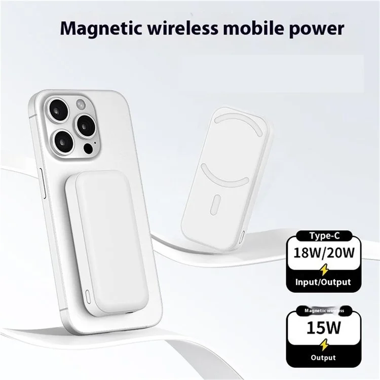 L1B 10000mAh Powerbank, tragbare Mini-15W-magnetische Handyladegerät - Titanium Gold
