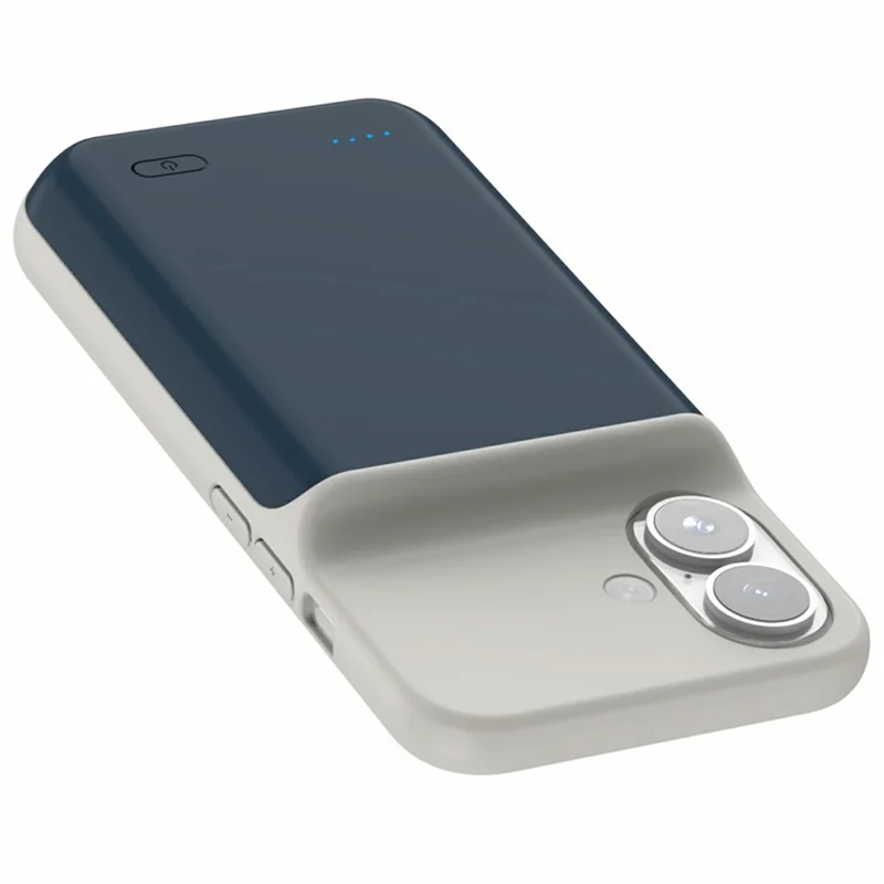 For iPhone 16 Charging Back Case 7000mAh Power Bank Phone Backup Battery Pack - Blue