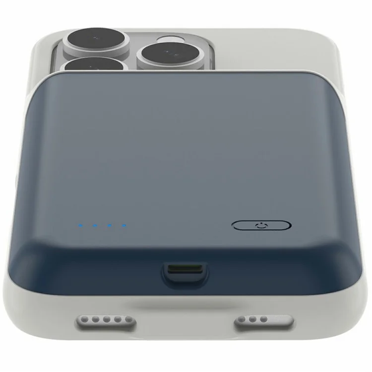 For iPhone 16 Pro Max Charging Back Case 7000mAh Power Bank Phone Backup Battery Pack - Blue