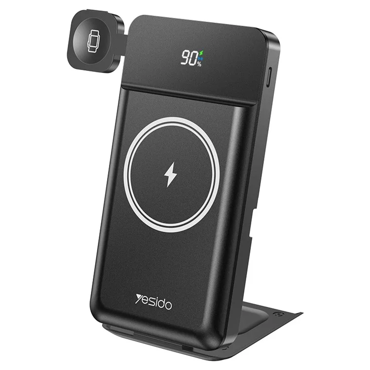 YESIDO YP69 Lade-Ständer für Uhr / Kopfhörer / Telefon, 15W kabelloser Lader, 10.000mAh Powerbank