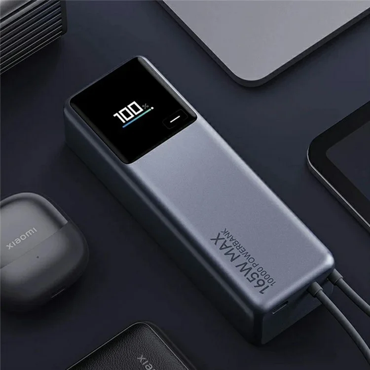 XIAOMI PB1165MI Power Bank 10000mAh 165W Phone Charger with Built-In Type-C Cable