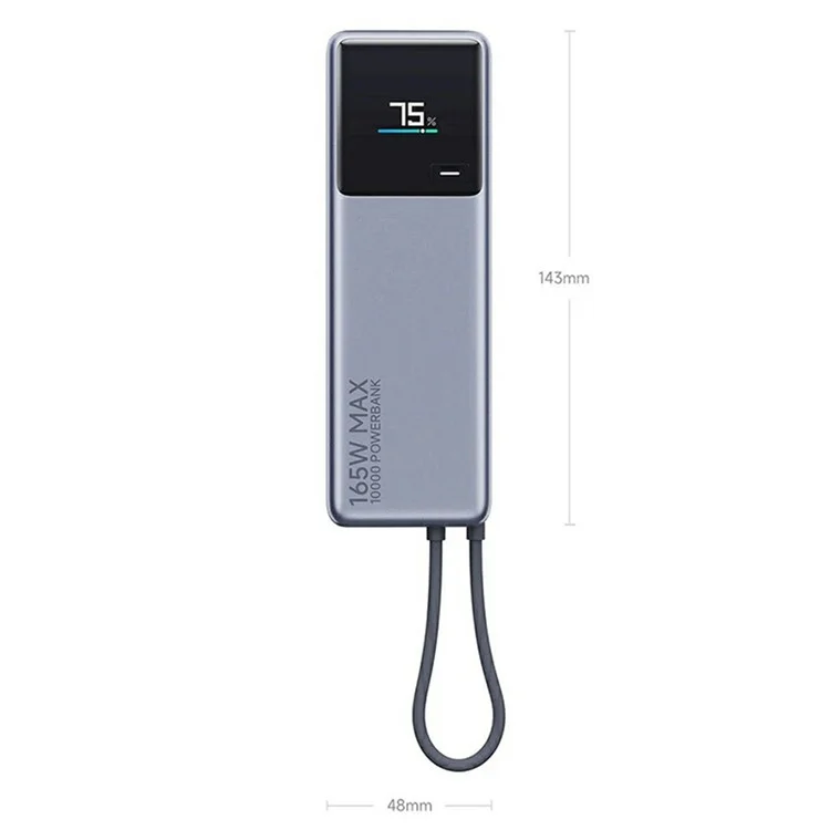 XIAOMI PB1165MI Power Bank 10000mAh 165W Phone Charger with Built-In Type-C Cable