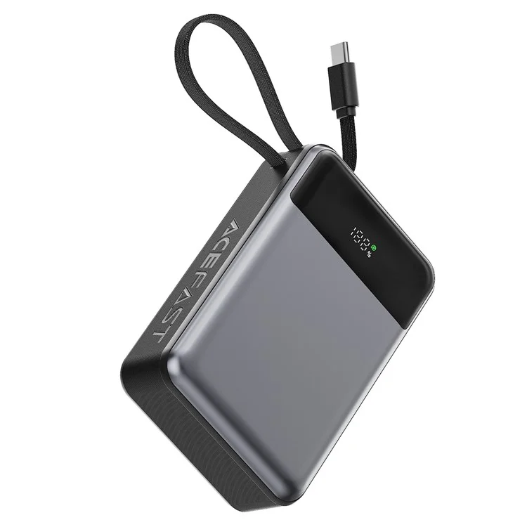 ACEFAST M21-20000 Power Bank 20000mAh PD 65W Phone Charger with Built-In Type-C Cable