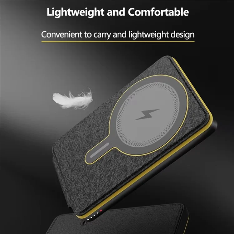 T8 PD Fast Charging 5000mAh Power Bank Foldable Magnetic Wireless Charger Phone Stand - Black