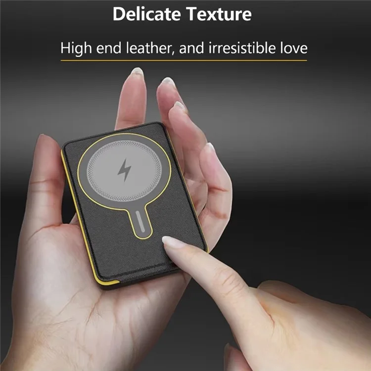 T8 PD Fast Charging 5000mAh Power Bank Foldable Magnetic Wireless Charger Phone Stand - Black