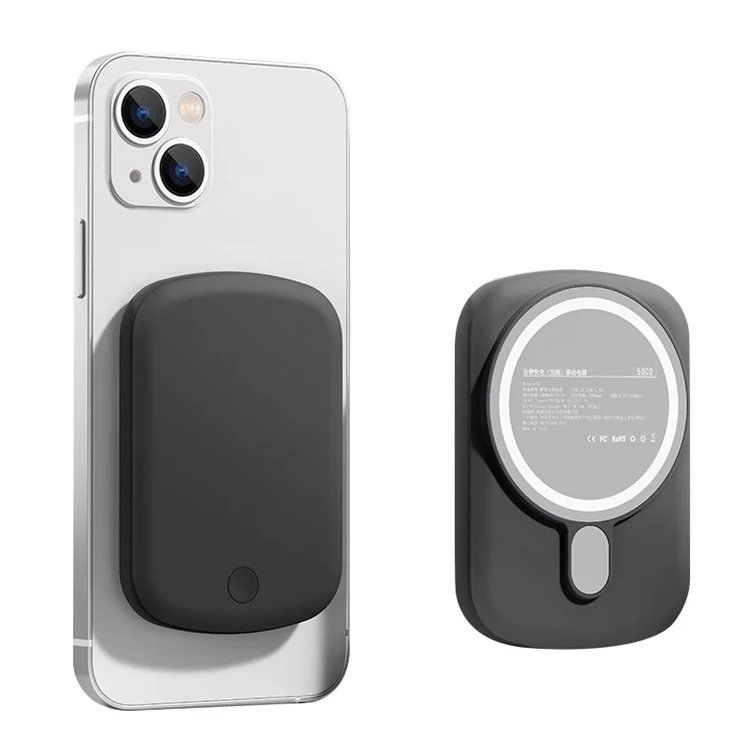 T3B Portable 15W Magnetic Wireless Charger 10000mAh Phone Power Bank - Black