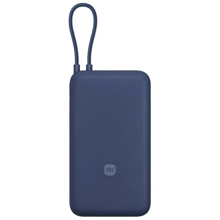 XIAOMI PB2030MI Portable Phone Charger 20000mAh 33W Power Bank with Built-in USB-C Cable - Blue