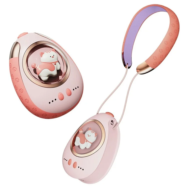 CYKE N1 Cute Cartoon Neck Hanging Winter Hand Warmer 5000mAh Phone Power Bank - Pink