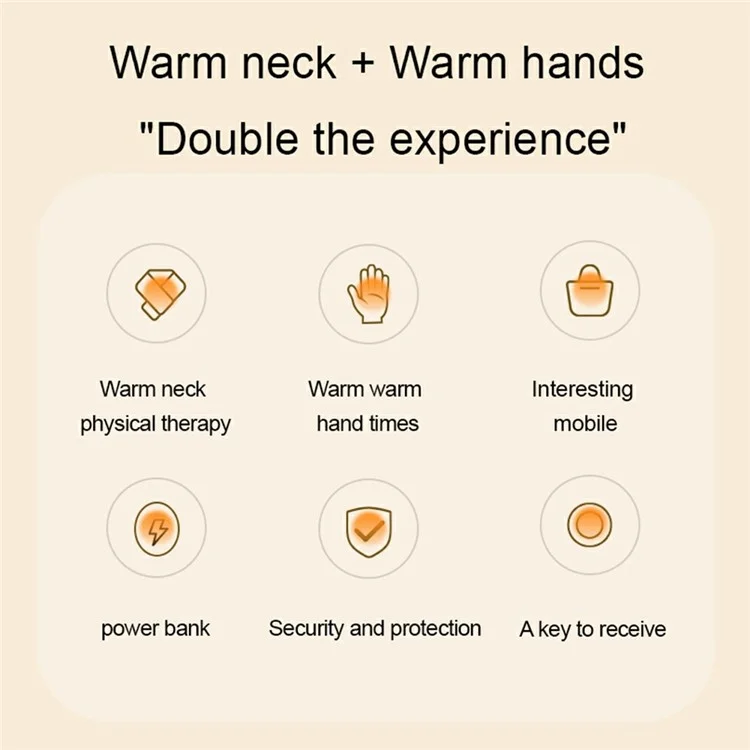 CYKE N1 Cute Cartoon Neck Hanging Winter Hand Warmer 5000mAh Phone Power Bank - Pink