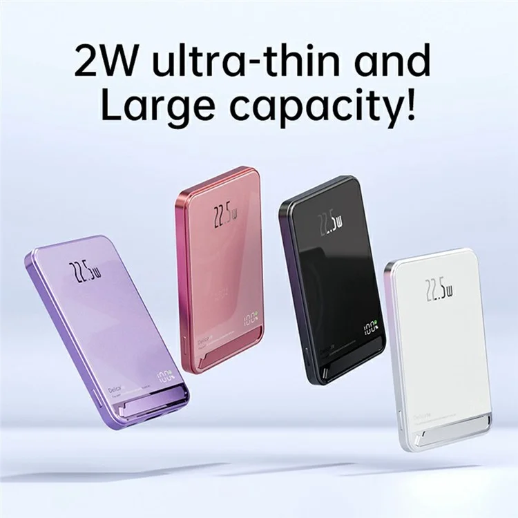 CYKE H1 10 000 mAh Batterie externe magnétique Chargeur portable sans fil avec support - Violet