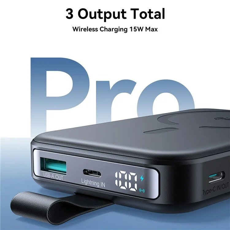 JOYROOM JR-PBM11 Qi2 10000mAh 22.5W Carregador Portátil Magnético com Suporte de Carregamento Sem Fio