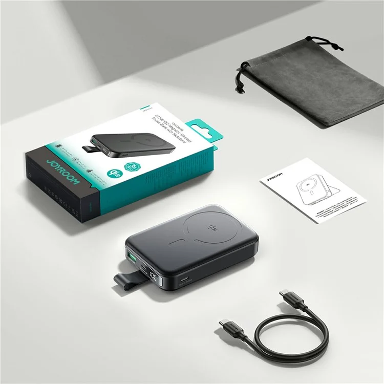 JOYROOM JR-PBM11 Qi2 10000mAh 22.5W Carregador Portátil Magnético com Suporte de Carregamento Sem Fio