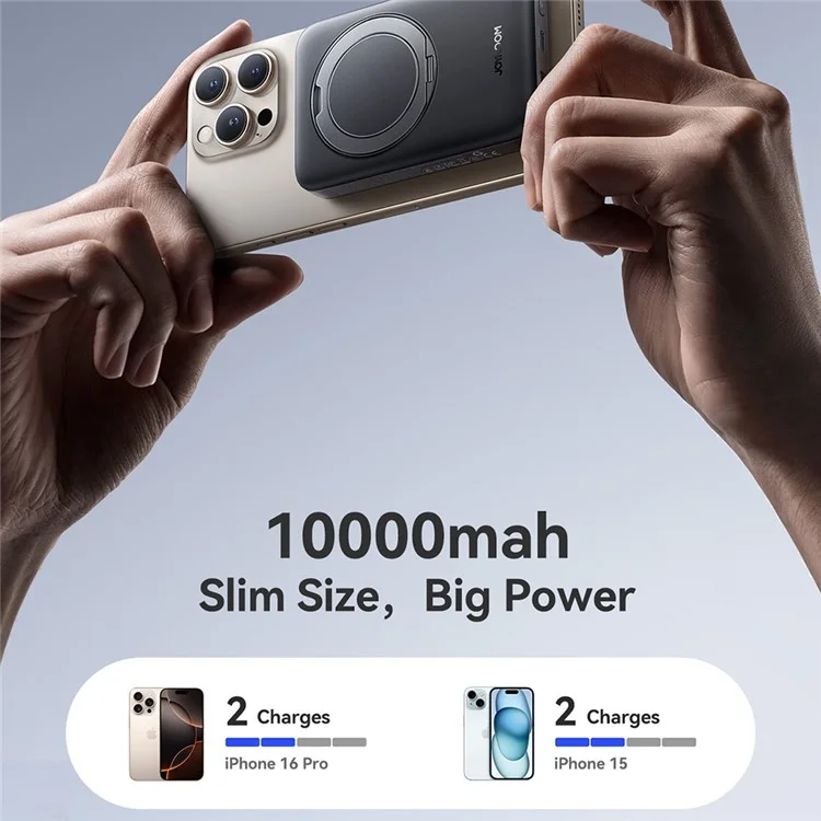 JOYROOM JR-PBM12 22,5 W 10 000 mAh Batterie externe avec chargeur sans fil et support anneau