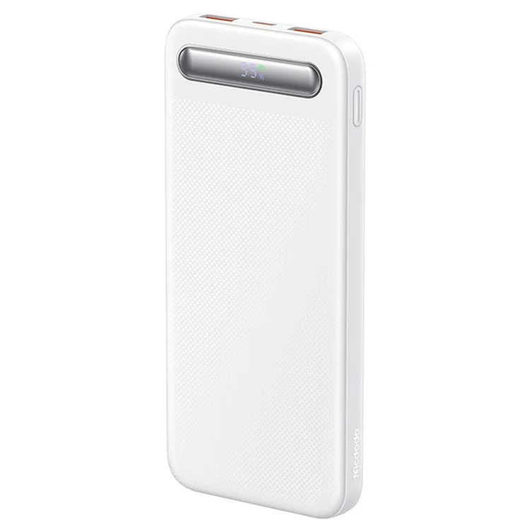 MCDODO MC-4420 10000mAh Mini Power Bank Digital Display External Charger - White