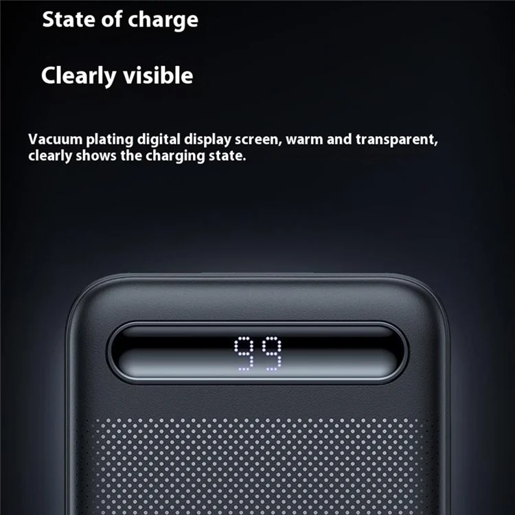 MCDODO MC-4420 10000mAh Mini Power Bank Digital Display External Charger - White