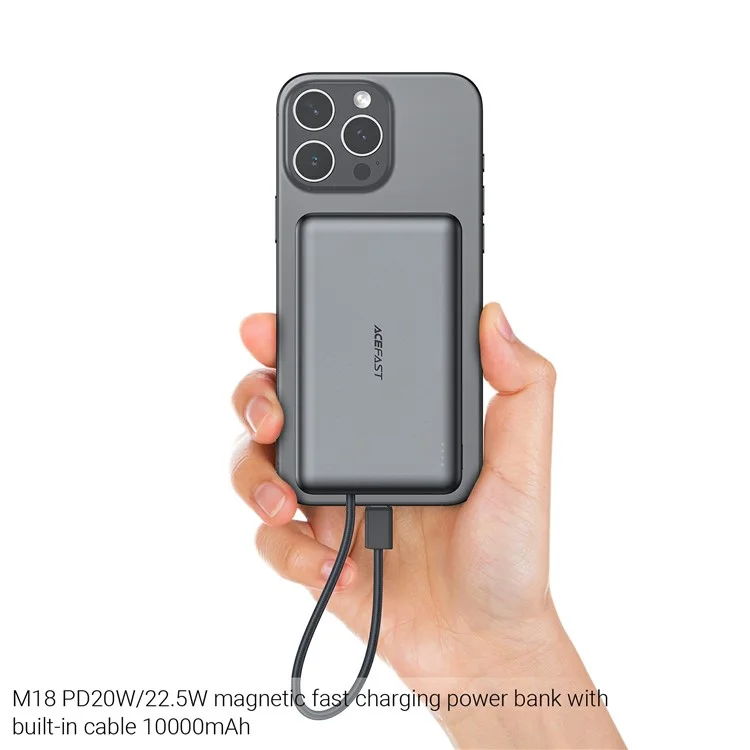 ACEFAST M18-10000 Магнитный Power Bank 10000мАч PD 20Вт / 22.5Вт Fast Charging внешний аккумулятор