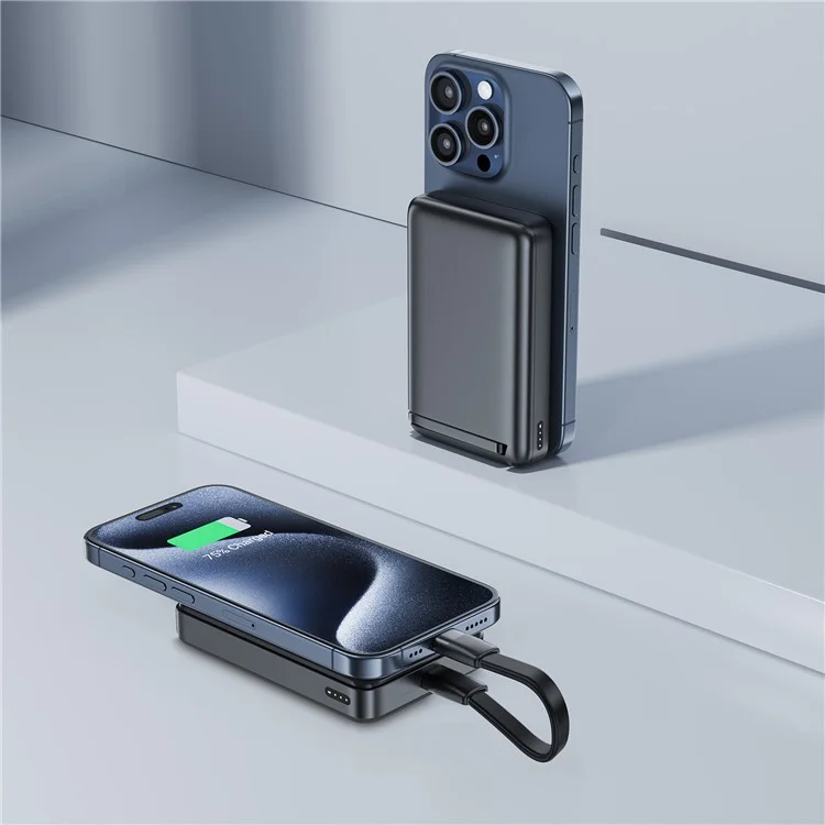 ACEFAST M11-10000 PD 30W Fast Charging Qi2 Power Bank 10000mAh Magnetic Wireless Charger with Stand