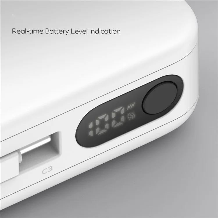 MOMAX 1-Power Vital+ Power Bank 30W 10000mAh Fast Charging External Battery with Dual USB-C Cable - Black