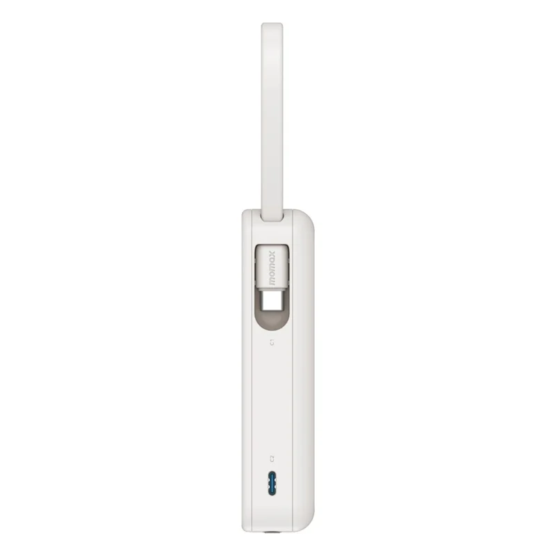 MOMAX 1-Power Vital+ Power Bank 30W 10000mAh Fast Charging External Battery with Dual USB-C Cable - White