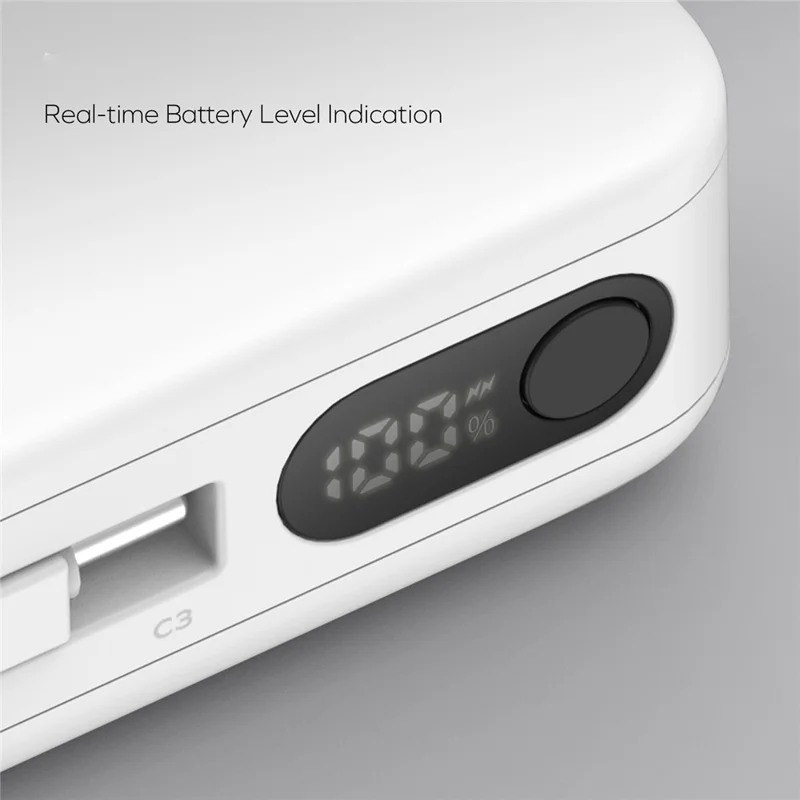 MOMAX 1-Power Vital+ Power Bank 30W 10000mAh Fast Charging External Battery with Dual USB-C Cable - White