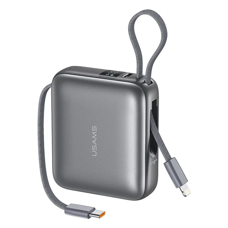 USAMS CD240 PB78 Power Bank 10000mAh Portable Charger with 20W Dual Fast Charging Cable