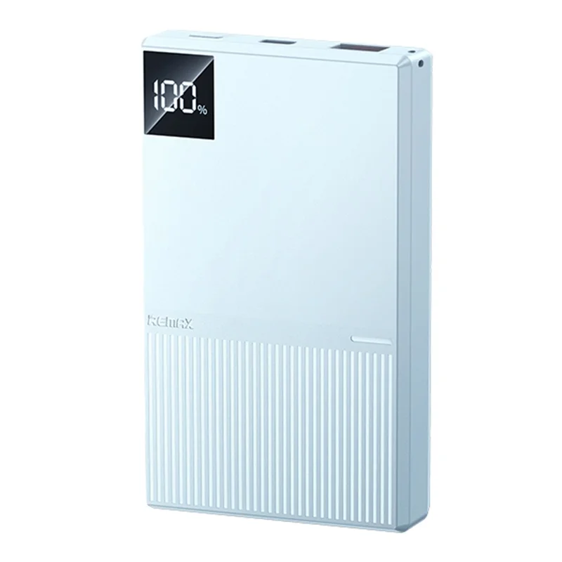 REMAX FP-8 10000mAh Power Bank Ultra Thin 22.5W Fast Charging Portable Charger with LED Digital Display - Blue