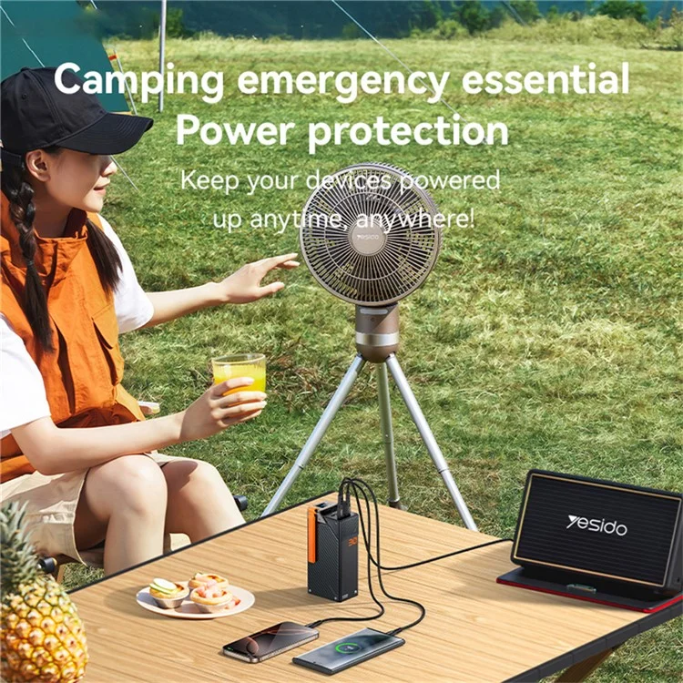 YESIDO YP62 Batteria portatile da 30.000 mAh con 2 porte Type-C e 2 porte USB-A Display digitale Caricabatterie per telefono