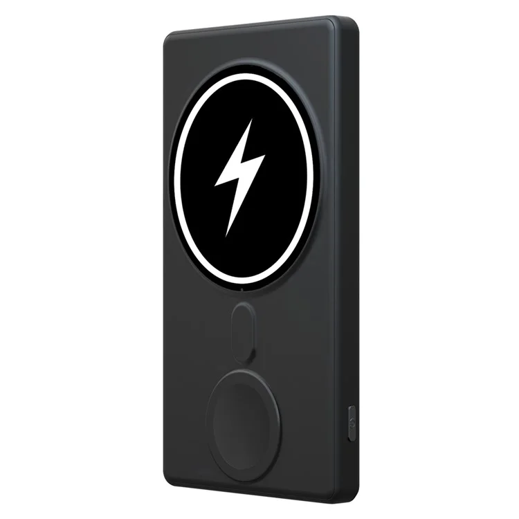 N66 Tragbares Magnetisches Drahtloses Ladegerät 5000mAh Powerbank 3-in-1 Ladegerät - Schwarz