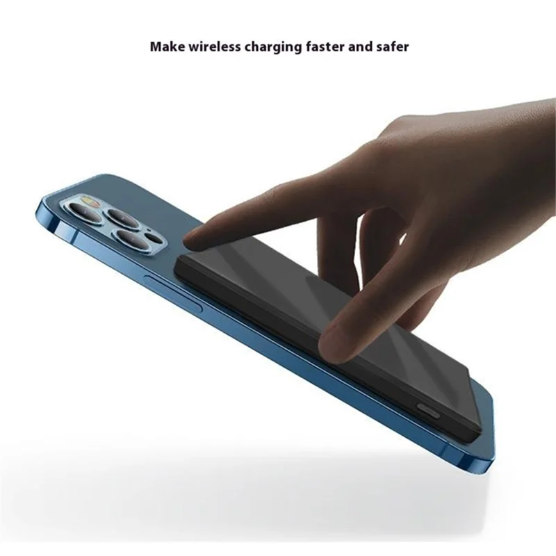 N66 Portable Magnetic Wireless Charging 5000mAh Power Bank 3 in 1 Charger - Blue