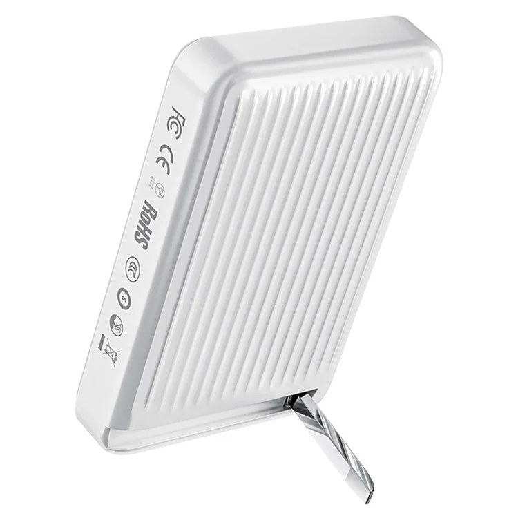 Carregador Portátil MOVE SPEED MSP03 Qi2 Power Bank Magnético 10000mAh 30W Carregamento Rápido - Branco