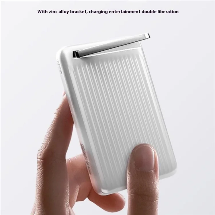 Carregador Portátil MOVE SPEED MSP03 Qi2 Power Bank Magnético 10000mAh 30W Carregamento Rápido - Branco
