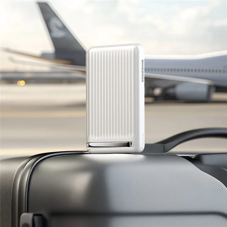 Carregador Portátil MOVE SPEED MSP03 Qi2 Power Bank Magnético 10000mAh 30W Carregamento Rápido - Branco