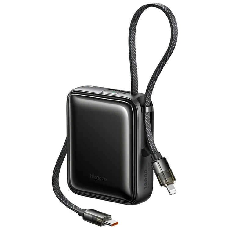 MCDODO MC-255 Freekit 10000mAh Mini Power Bank Portable Phone Charger with Built-In Cables 22.5W Fast Charging
