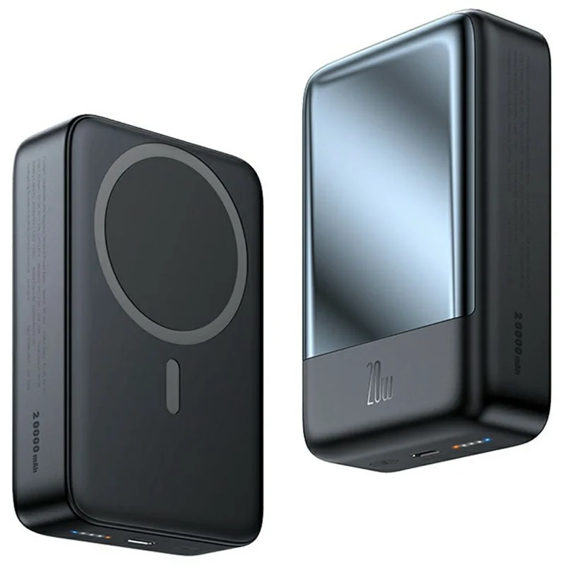 MCDODO MC-502 Magnetisk Powerbank 20000 mAh 20 W Hurtigopladning Bærbar Oplader Trådløs Opladning - Sort