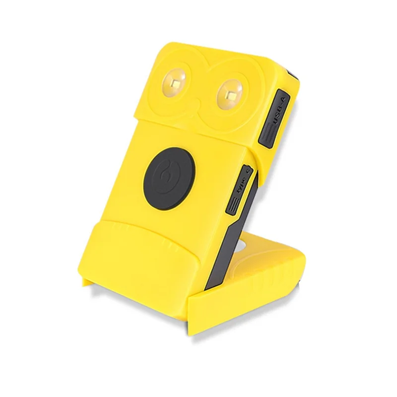EYONGPV OWL-CSP Outdoor Camping Solar Power Bank 5000mAh Portable Charger Emergency Mobile Power Supply Solar Lamp - Yellow