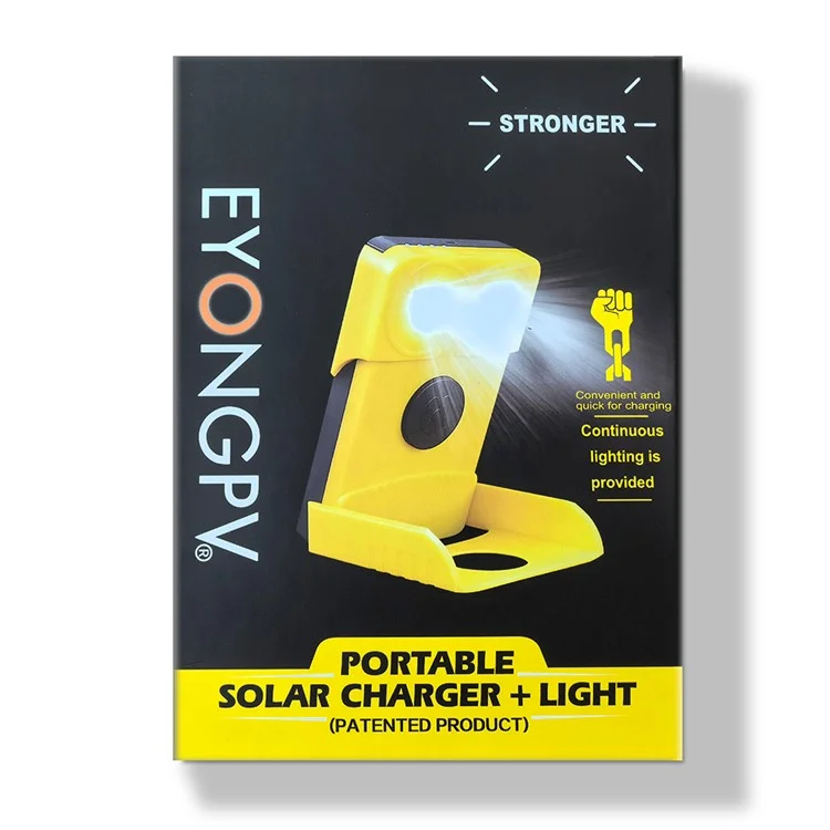 EYONGPV OWL-CSP Solar Power Bank 8000mAh Outdoor Camping Emergency 18W Fast Charging Portable Charger Solar Lamp - White